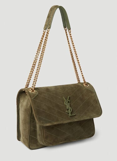 Saint Laurent Niki Medium Shoulder Bag Green sla0252053