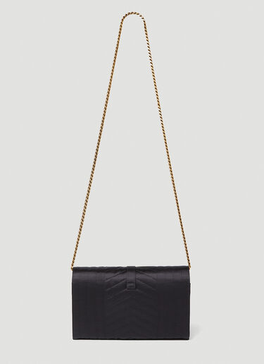 체인 퀼티드 로고 지갑 Saint Laurent 체인 퀼티드 로고 지갑 블랙 sla0252063