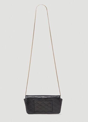 Saint Laurent 퀼티드 체인 선글라스 케이스 블랙 sla0252077