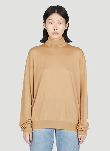 细针织休闲高领针织衫 Saint Laurent 细针织休闲高领针织衫 米色 sla0253028