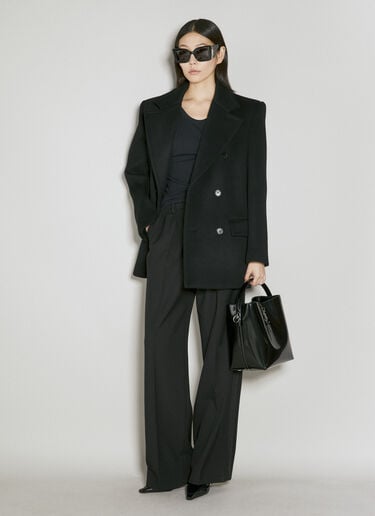 Wool Peacoat Saint Laurent Wool Peacoat Black sla0254010
