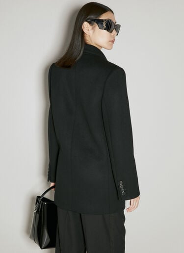 Wool Peacoat Saint Laurent Wool Peacoat Black sla0254010
