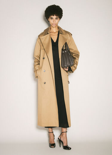 Twill Trench Coat Saint Laurent Twill Trench Coat Beige sla0257013