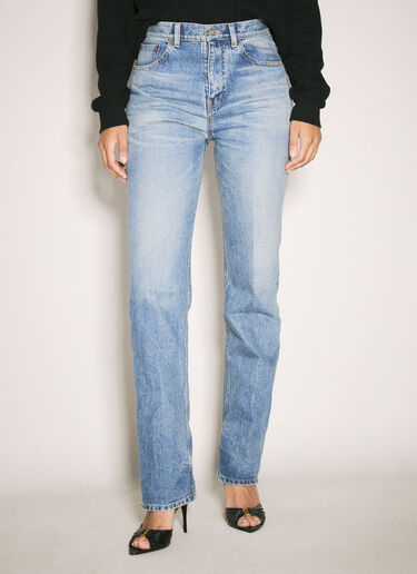ミッドライズ ストレート ジーンズ Saint Laurent ミッドライズ ストレート ジーンズ ブルー sla0257022