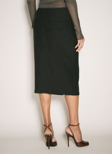 Silk Pencil Skirt Saint Laurent Silk Pencil Skirt Black sla0257027