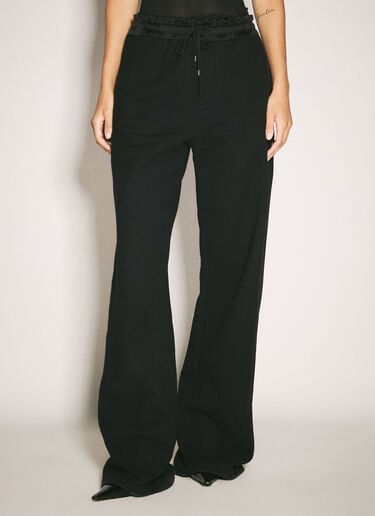 Logo Embroidery Track Pants Saint Laurent Logo Embroidery Track Pants Black sla0257029
