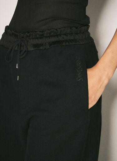 Logo Embroidery Track Pants Saint Laurent Logo Embroidery Track Pants Black sla0257029