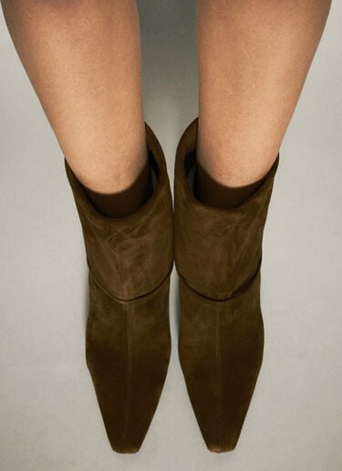 Saint Laurent リッキースエードブーツ ブラウン sla0257046