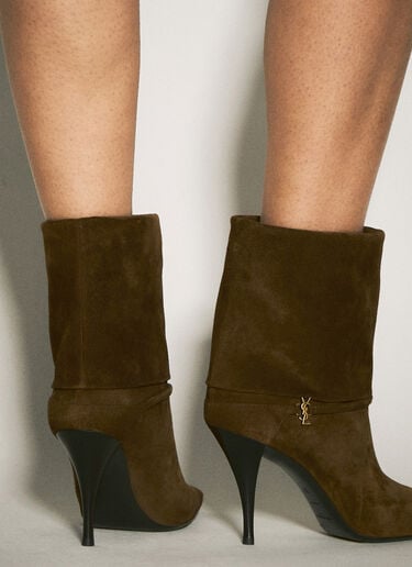 リッキースエードブーツ Saint Laurent リッキースエードブーツ ブラウン sla0257046