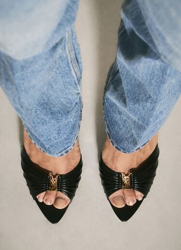 Babylone 高跟穆勒鞋 Saint Laurent Babylone 高跟穆勒鞋 黑色 sla0257051
