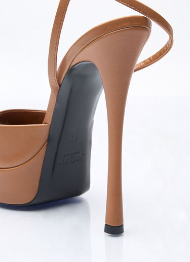La Scandale Platform Sandals Saint Laurent La Scandale Platform Sandals Brown sla0258004