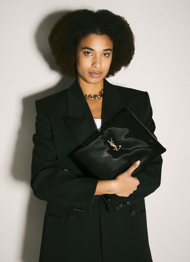 Large Patent Pouch Saint Laurent Large Patent Pouch Black sla0258033