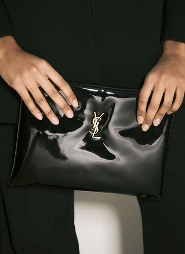 Large Patent Pouch Saint Laurent Large Patent Pouch Black sla0258033