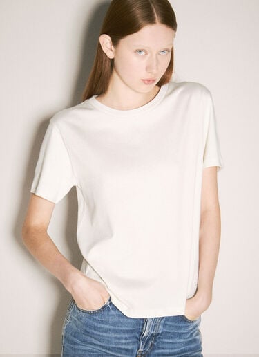Saint Laurent クラシックTシャツ  クリーム sla0258064