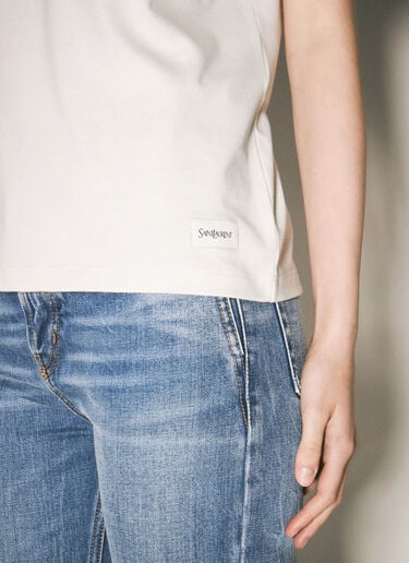 Saint Laurent クラシックTシャツ  クリーム sla0258064