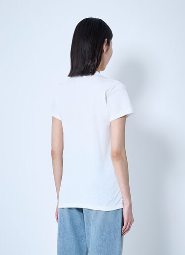 Saint Laurent Logo Motif T-Shirt White sla0259006