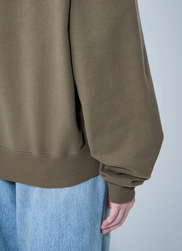 Hooded Logo Motif Sweatshirt Saint Laurent Hooded Logo Motif Sweatshirt Beige sla0259010