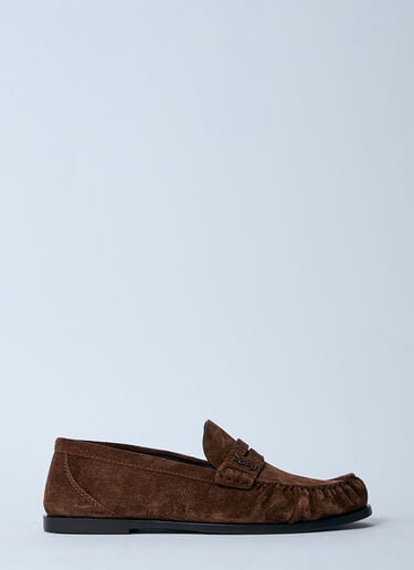 Laurent 麂皮乐福鞋 Saint Laurent Laurent 麂皮乐福鞋 棕色 sla0259043