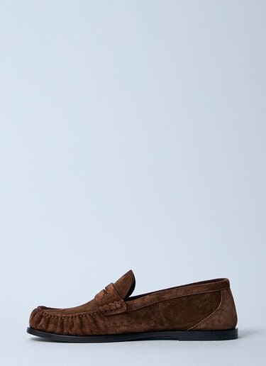 Laurent 麂皮乐福鞋 Saint Laurent Laurent 麂皮乐福鞋 棕色 sla0259043