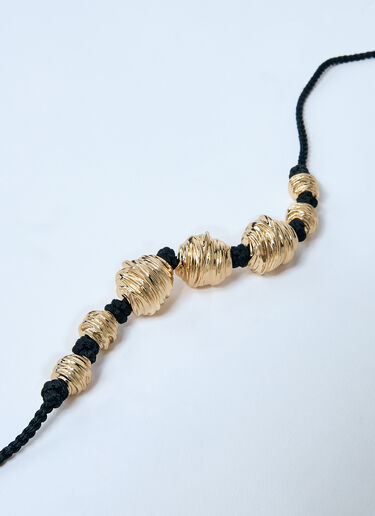 Metal And Tassel Necklace Saint Laurent Metal And Tassel Necklace Black sla0259047