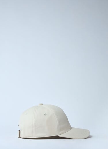 Saint Laurent 로고 자수 베이스볼 캡  베이지 sla0259055