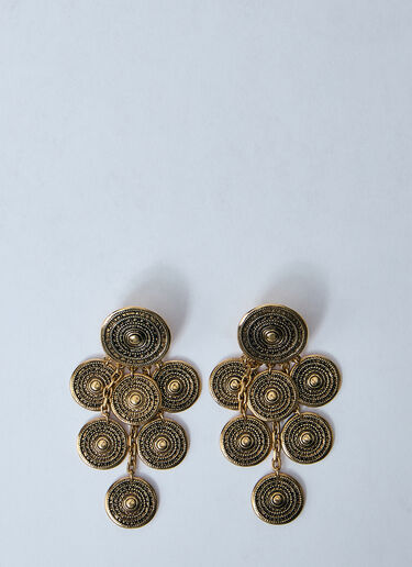 Bo Medailles Pendant Earrings Saint Laurent Bo Medailles Pendant Earrings Gold sla0259057