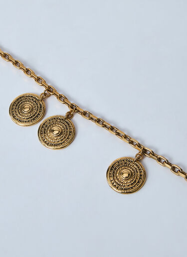 Metal Charm Necklace Saint Laurent Metal Charm Necklace Gold sla0259060