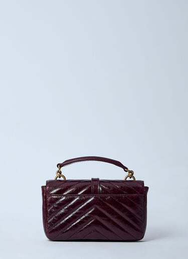 迷你学院风链条单肩包 Saint Laurent 迷你学院风链条单肩包 酒红色 sla0259119