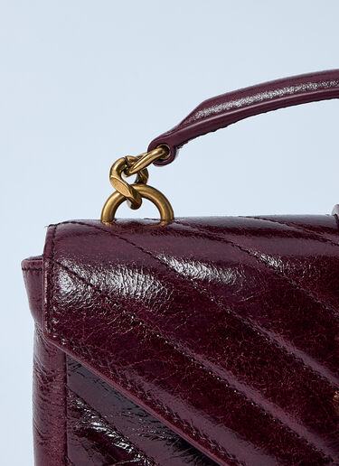 Saint Laurent Mini College Chain Shoulder Bag Burgundy sla0259119