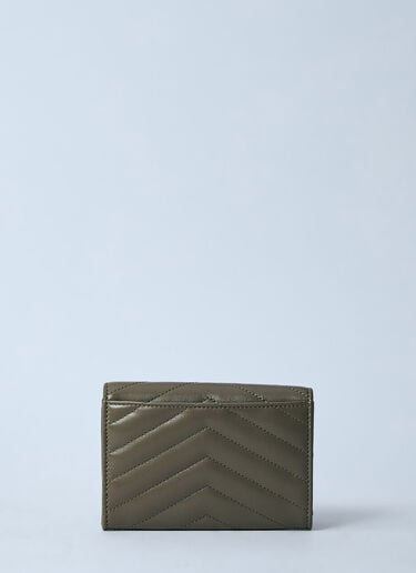 Saint Laurent Cassandre Wallet Khaki sla0260002