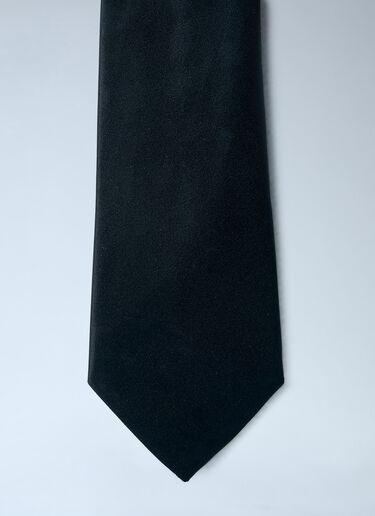 Silk Satin Tie Saint Laurent Silk Satin Tie Black sla0260021