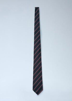 Saint Laurent シルクストライプタイ  バーガンディ sla0260027