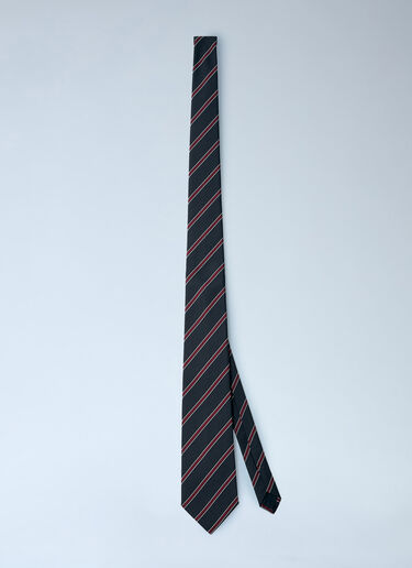 Silk Stripe Tie Saint Laurent Silk Stripe Tie Burgundy sla0260027