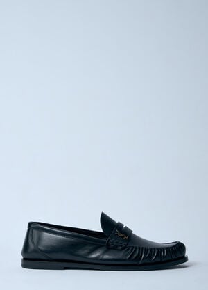 Saint Laurent Laurent Leather Loafers Black sla0260032