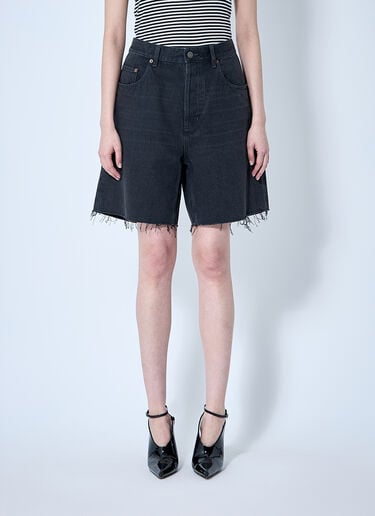 Saint Laurent Denim Shorts Black sla0260072