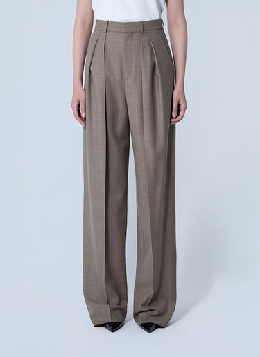 Wool Chiné Pants Saint Laurent Wool Chiné Pants Beige sla0260073