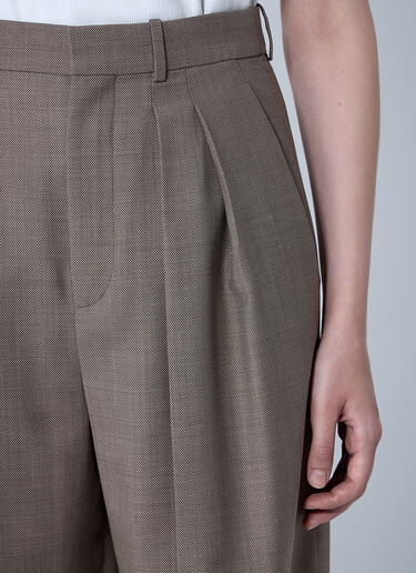 Wool Chiné Pants Saint Laurent Wool Chiné Pants Beige sla0260073