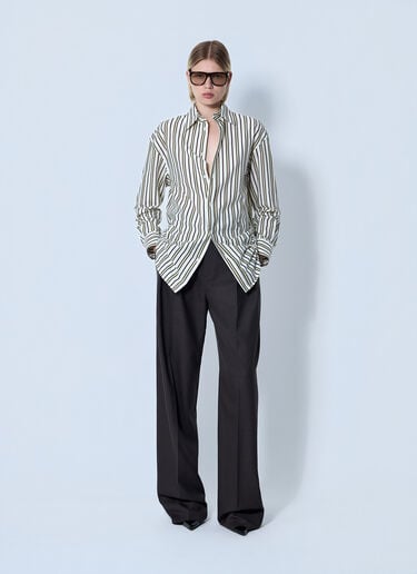 Saint Laurent 羊毛 chinÃ© 长裤  棕色 sla0260074