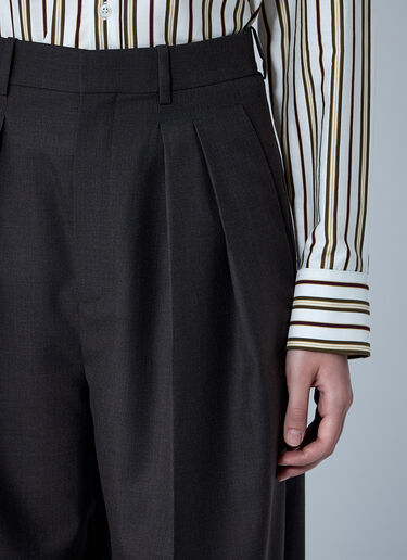 Wool Chiné Pants Saint Laurent Wool Chiné Pants Brown sla0260074