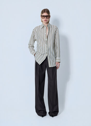 ストライプボタンダウンシャツ Saint Laurent ストライプボタンダウンシャツ グレー sla0260082