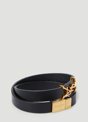 Saint Laurent Opyum 双环手链 黑色 sla0349004