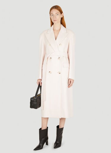 Sportmax ベルト ダブルブレストコート ピンク spx0250016