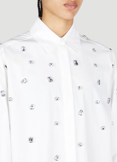 Sportmax Nordica Crystal Embellished Shirt White spx0253013