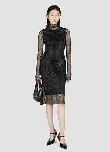 Sportmax Noemi Rhinestone Mesh Top Black spx0253021