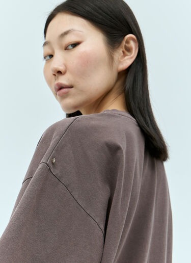 Sportmax 오버사이즈 티셔츠 브라운 spx0255004