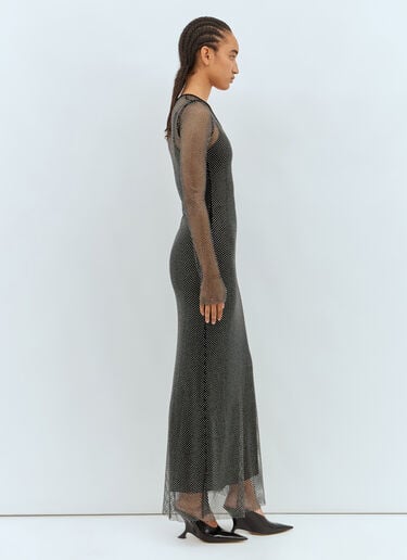 水钻薄纱长款连衣裙 Sportmax 水钻薄纱长款连衣裙 黑色 spx0257001