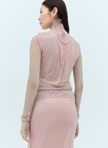Rhinestone High-Neck Top Sportmax Rhinestone High-Neck Top Pink spx0257002