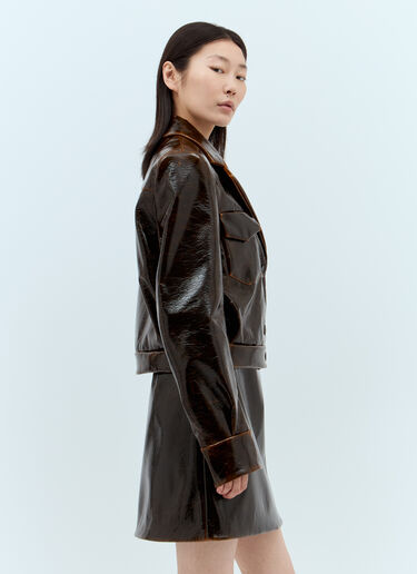 Sportmax 漆面羊毛夹克 棕色 spx0257006