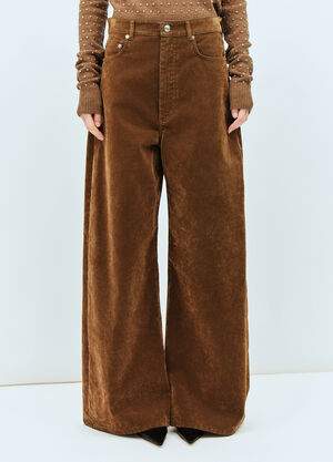 Sportmax 植绒牛仔裤 棕色 spx0258005
