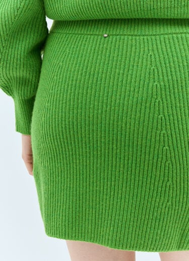 Sportmax Wool-And-Cashmere-Blend Mini Skirt Green spx0258011